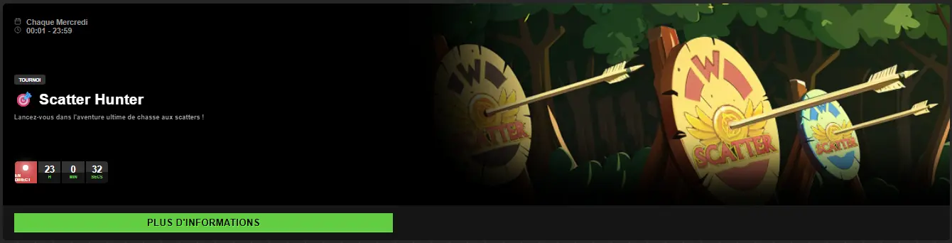 Scatter Hunter promotion au Winoui casino